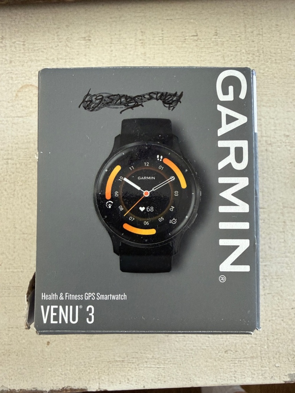 garmin Venu 3 Black with Orange Accents Smartwatch